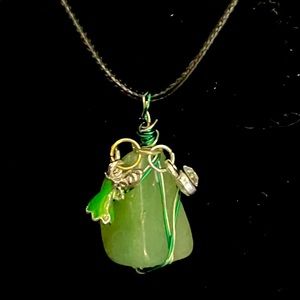 Hand Wrapped Crystal Necklace NWOT